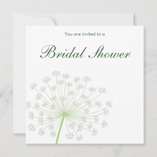 Invitation de Fête de la mariée de Queen'sAnne (Dos)