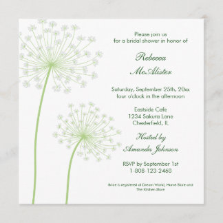 Invitation de Fête de la mariée de Queen'sAnne
