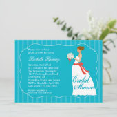 Invitation de Fête de la mariée de robe de mariage (Debout devant)