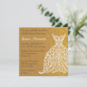 Invitation de Fête de la mariée de robe de mariage (Debout devant)