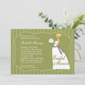 Invitation de Fête de la mariée de robe de mariage (Debout devant)