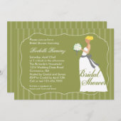 Invitation de Fête de la mariée de robe de mariage (Devant / Derrière)