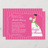 Invitation de Fête de la mariée de robe de mariage (Devant / Derrière)