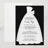 Invitation de Fête de la mariée de robe de mariage (Devant / Derrière)