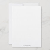 Invitation de Fête de la mariée de robe de mariage (Dos)