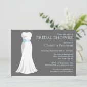 Invitation de Fête de la mariée de robe de mariage (Debout devant)