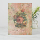 Invitation de Fête de la mariée de roses de chou (Debout devant)