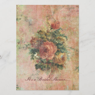 Invitation de Fête de la mariée de roses de chou