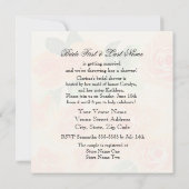 Invitation de Fête de la mariée de roses de pêche (Dos)