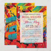 Invitation de Fête de la mariée de spirales (Devant / Derrière)