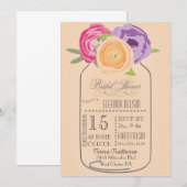 Invitation de Fête de la mariée de tableau de pot (Devant / Derrière)