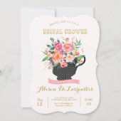 Invitation de Fête de la mariée de thé (Devant)