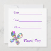 Invitation de Fête de la mariée de ton de bijou (Dos)