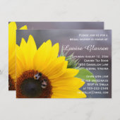 Invitation de Fête de la mariée de tournesol (Devant / Derrière)
