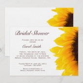 Invitation de Fête de la mariée de tournesol de (Devant / Derrière)