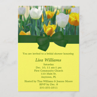 Invitation de Fête de la mariée de tulipe
