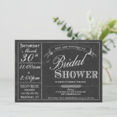 Invitation de Fête de la mariée de typographie de (Debout devant)