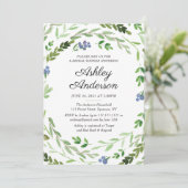 Invitation de Fête de la mariée de verdure de baie (Debout devant)