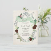 Invitation de Fête de la mariée de verdure d'hiver (Debout devant)