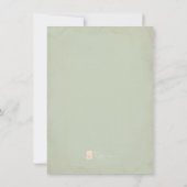 Invitation de Fête de la mariée de verdure d'hiver (Dos)