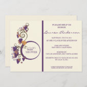 Invitation de Fête de la mariée de vigne (Devant / Derrière)