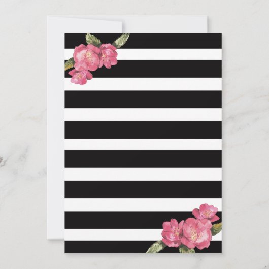 Invitation de Fête de la mariée de vin (Dos)