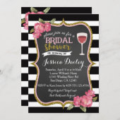 Invitation de Fête de la mariée de vin (Devant / Derrière)