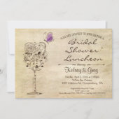 Invitation de Fête de la mariée de vin et de (Devant)
