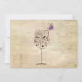 Invitation de Fête de la mariée de vin et de (Dos)