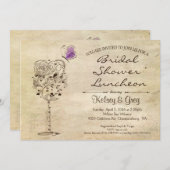 Invitation de Fête de la mariée de vin et de (Devant / Derrière)