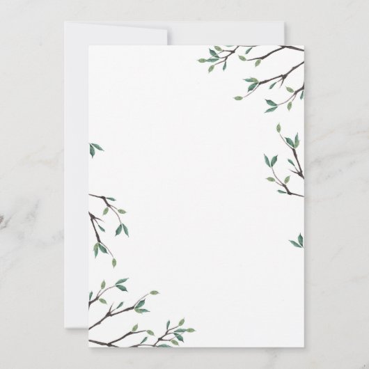 Invitation de Fête de la mariée d'inséparables (Dos)