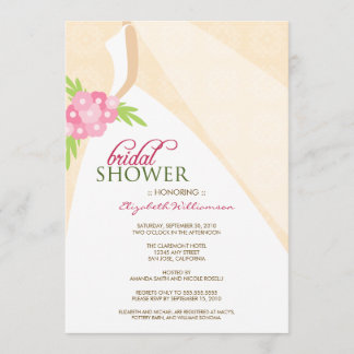 Invitation de Fête de la mariée du mariage Dress_2