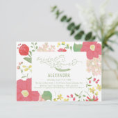 Invitation de Fête de la mariée - jardin, floral, (Debout devant)