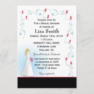 Invitation de Fête de la mariée - thème de Vegas
