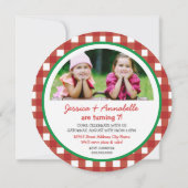 Invitation de fête de la pizza (Dos)