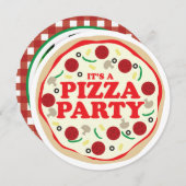 Invitation de fête de la pizza (Devant / Derrière)