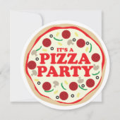 Invitation de fête de la pizza (Devant)