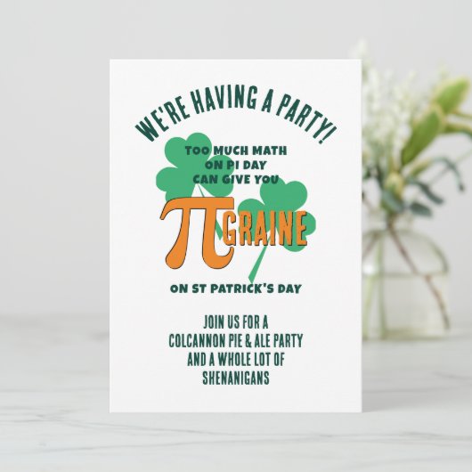 Invitation de fête de la Saint-Patrick avec code Q (Debout devant)