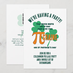 Invitation de fête de la Saint-Patrick avec code Q