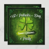 Invitation de fête de la Saint Patrick personnalis (Devant / Derrière)