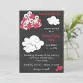 Invitation de fête de la Saint-Valentin adorable (Debout devant)