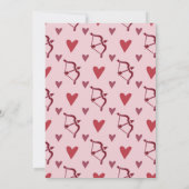 Invitation de fête de la Saint-Valentin adorable (Dos)