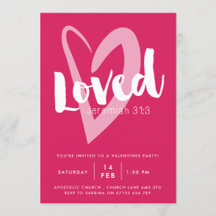 Invitation de fête de la Saint-Valentin chrétienne
