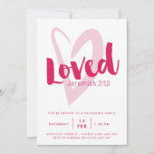 Invitation de fête de la Saint-Valentin chrétienne (Devant)