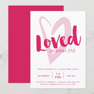 Invitation de fête de la Saint-Valentin chrétienne