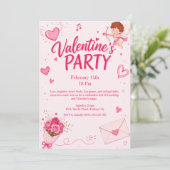 Invitation de fête de la Saint-Valentin Cupid mign (Debout devant)