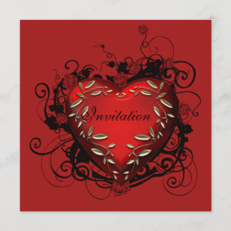 Invitation de fête de la Saint-Valentin pour le cœ