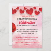 Invitation de fête de la Saint-Valentin romantique (Devant)