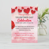 Invitation de fête de la Saint-Valentin romantique (Debout devant)