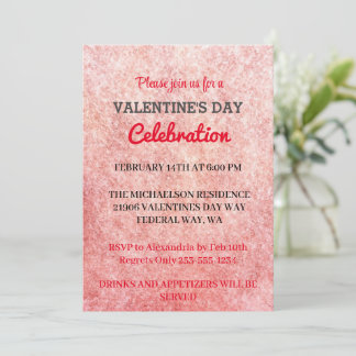Invitation de fête de la Saint-Valentin romantique
